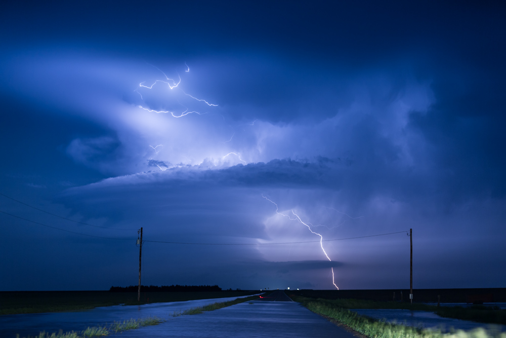 Supercell Lightning in Logan County Kansas